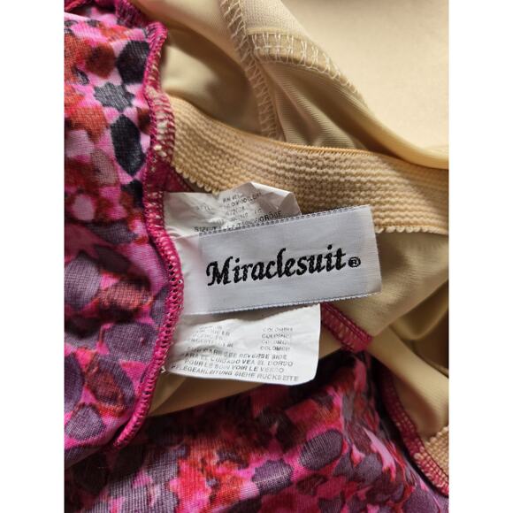 Miraclesuit Pink Floral One Piece Swimsuit - Picture 6 of 9